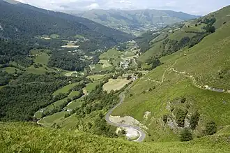 View of Sainte-Engrâce in the Uhaitxa Valley