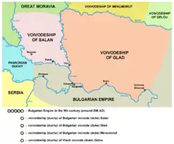 Map of the southern regions of the Carpathian Basin