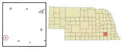 Location of Tobias, Nebraska