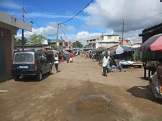 Market road in Sambava