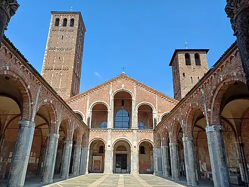 Atrium of the Basilica of Sant'Ambrogio, in Milan