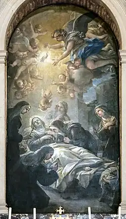 Death of St. Scholastica by Luca Giordano