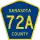 County Road 72A marker