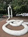 Garden tap sculpture in Hindmarsh square.