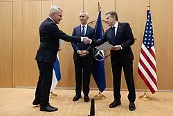 US Secretary of State Blinken exchanges instruments of ratification with Finland at NATO Headquarters. At the same time all NATO Articles entered into force in Finland