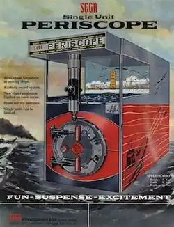 Sega advertisement poster for Periscope" single-player cabinet