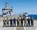 Senior officers of the USS Wasp (LHD-1) Amphibious Ready Group are hosted by the senior officers of TCG Anadolu (L-400) on August 15, 2024.