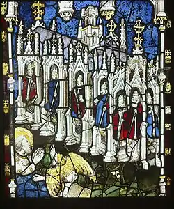 Stained glass at York Minster by John Thornton (fl. 1405–1433).[53]