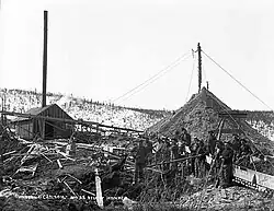Steam plant, sluice and dump, Hunker, ca. 1901