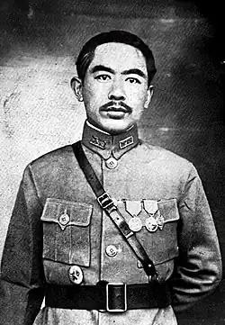 Photo of Sheng Shicai in uniform
