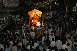 Procession of Edneer Swamiji by his disciples in Kumta, 2012.