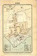 Map of Sorø by V.F.A. Berggreen, 1896.