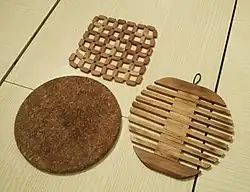 Cork and wood trivets