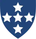Southern Command Army Education Corps (first pattern) (Light blue with white stars)