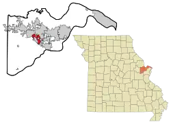 Location in the state of Missouri