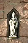 An example of a late sculpture of St Chad, from the Church of St Chad, Lichfield, 1930.