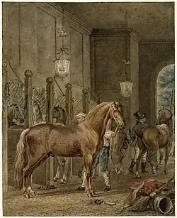 Stable with horses
