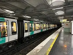 MF 01 rolling stock at La Muette in July 2022