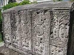 Stećak located at National Museum of Bosnia and Herzegovina