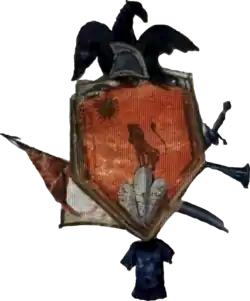 Coat of arms attributed to Nicola Muzaka in 1534