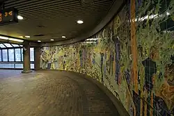 Glazed ceramic tile mural by Malou Flato for Stony Brook, Boston MA for the MBTA
