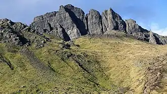 Old Man of Storr from hiking trail