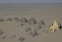 Pyramid Beg. N 11 in relation to nearby pyramids