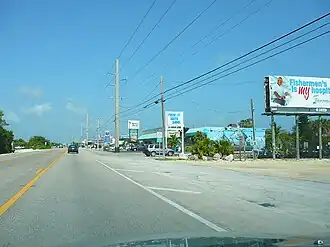 The Overseas Highway as it goes through Summerland Key