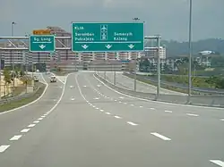 Newer expressways are relatively empty, such as Kajang Dispersal Link Expressway near Bandar Sungai Long, Kajang, Selangor.