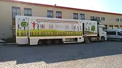 A view of Mobile Child Friendly Space operated by the Turkish Red Crescent