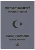 Service Passport of Turkey (Hizmet Pasaportu) issued until 1 April 2018