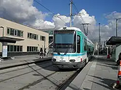 Tram stop outside the station