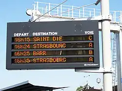 Information sign at the station.