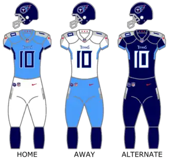 Tennessee Titans uniforms