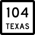 State Highway 104 marker