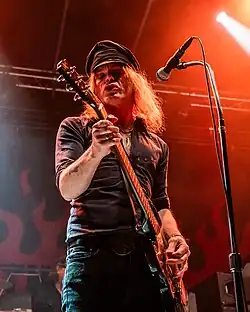 Andersson performing with the Hellacopters in 2024