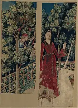 The two Fragments of "The Unicorn Surrenders to a Maiden"