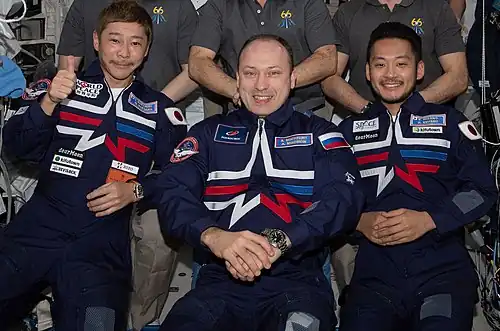 Maezawa, Misurking and Hirano, aboard the International Space Station