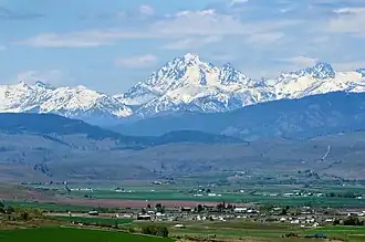 View of Thorp with Mt. Stuart in distance.