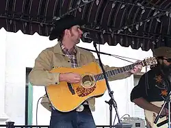 Tim Hus performing on Stephen Avenue Mall in Calgary, Alberta