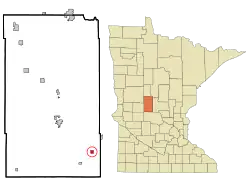Location of Burtrum, Minnesota