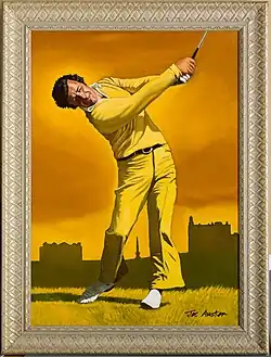 Joe Austen golf portrait of Tony Jacklin CBE, within The Gallery of Champions