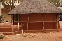 Traditional thatched house at the national museum of Botswana