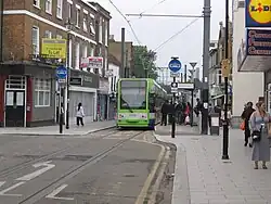 Tram no. 2530 at Church Street stop in August 2015