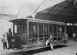 A Lacroze Company horse-drawn tram