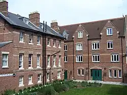 The rear of Trenaman House viewed from the Bevington Road garden
