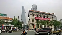 Saigon General Hospotal (Left) with Saigon Railway Transport JSC Building (Right)