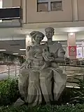 A nuclear family statue inside Từ Dũ Maternity Hospital vi