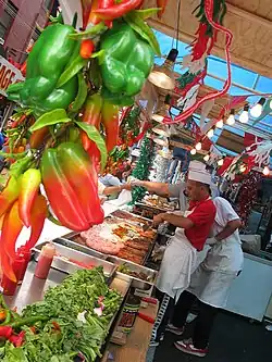 Image 12Street vendors at the Feast of San Gennaro in Manhattan's Little Italy (from Culture of New York City)