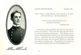 Midshipman Allen B. Reed in 1904[4]